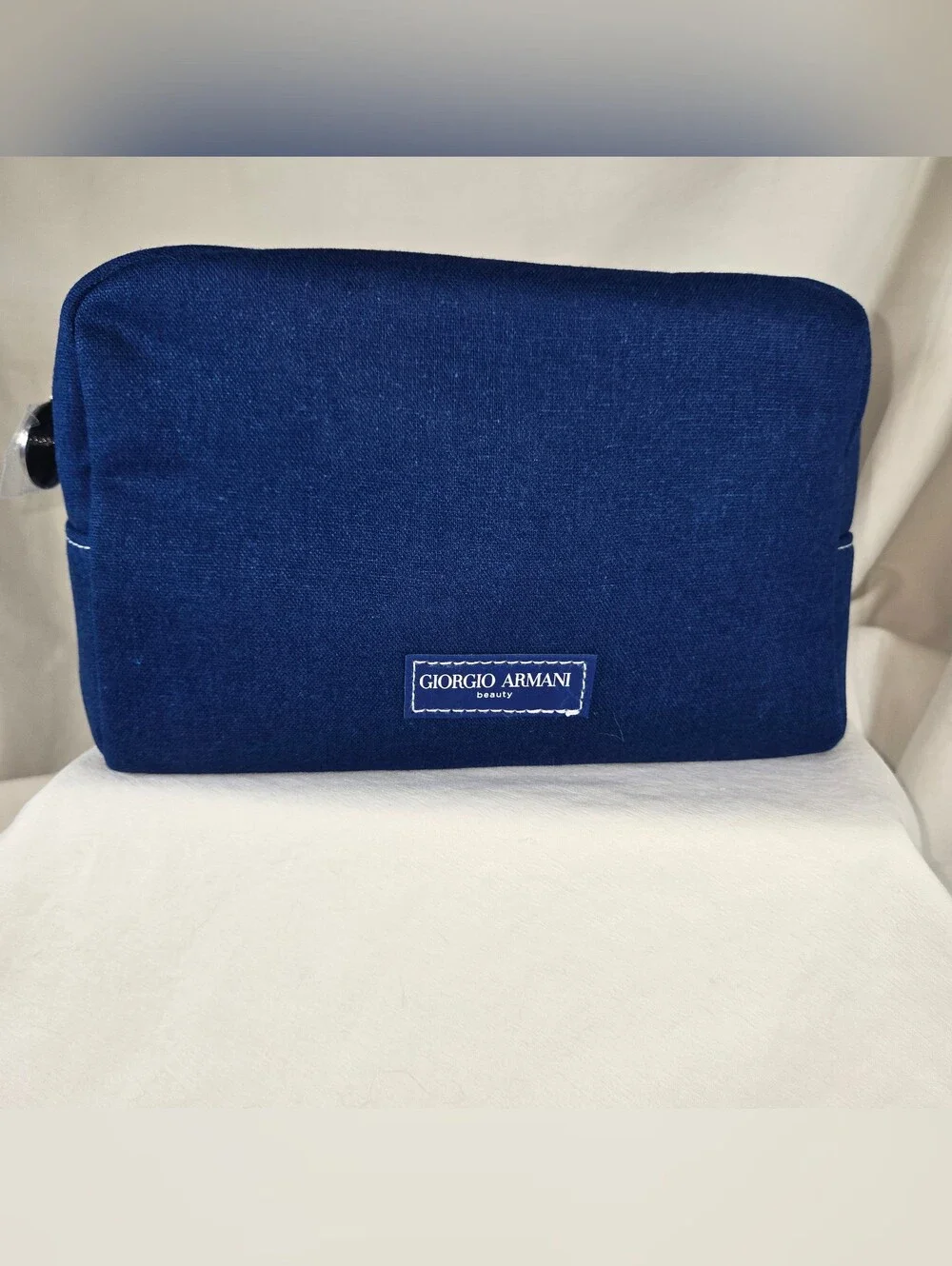 Armani Blue Makeup Bag Gifted By Beauty Counter During Promotions
